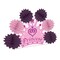 Party Central Club Pack of 12 Pink and Black Princess Crown Pop-Over Table Centerpieces 10"